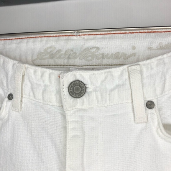 EDDIE BAUER straight leg white denim white jeans 6 - Picture 5 of 11